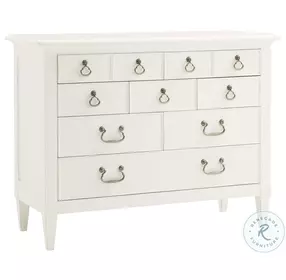 Ivory Key Crisp White Elbow Beach Dresser