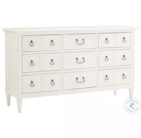 Ivory Key Crisp White Grotto Isle Dresser