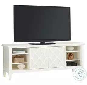 Ivory Key Crisp White Wharf Street TV Stand
