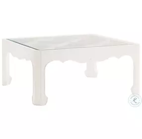 Ivory Key Crisp White Cassava Cocktail Table