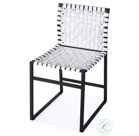Urban White Leather Side Chair
