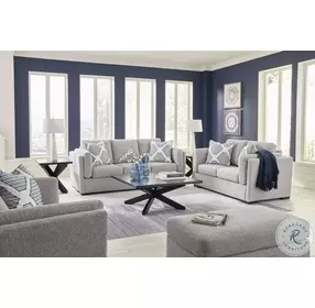 Evansley Pewter Performance Fabric Living Room Set