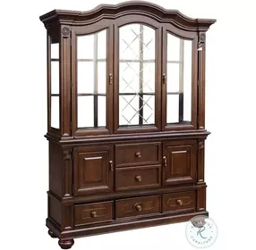 Lordsburg Brown Cherry Buffet with Hutch