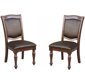 Lordsburg Brown Cherry Side Chair Set of 2