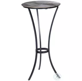Gaston Gold Metal Round End Table