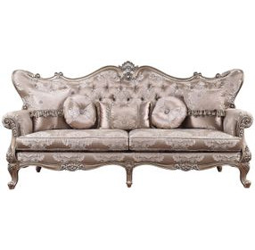 Jayceon Champagne 94" Sofa with Pillows