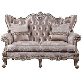 Jayceon Champagne 68" Loveseat with Pillows