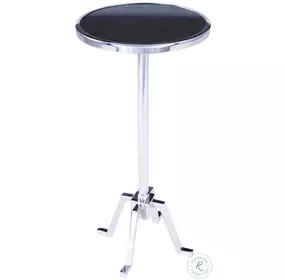 Sash Nickel Metal And Marble End Table