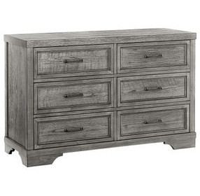 Foundry Brushed Pewter 6 Drawer Dresser