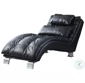 Dilleston Black Upholstered Chaise