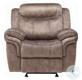 Zubaida Two Tone Chocolate Velvet Glider Recliner