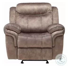 Zubaida Two Tone Chocolate Velvet Glider Recliner
