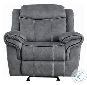Zubaida Two Tone Gray Velvet Glider Recliner