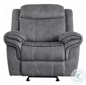 Zubaida Two Tone Gray Velvet Glider Recliner