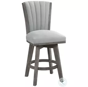 Corvallis Wire Brushed Gray Swivel Counter Height Chair Set of 2