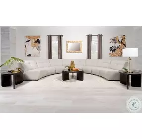 Charlotte Ivory 8 Piece Curved Modular Sectional