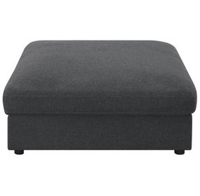 Serene Charcoal Ottoman