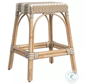 Robias Beige Diamond Counter Height Stool