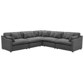 Hobson Charcoal 5 Piece Modular Sectional
