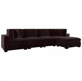 Lakeview Dark Chocolate 5 Piece Modular Sectional