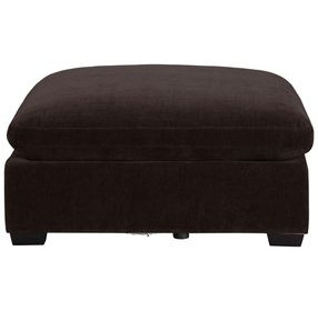 Lakeview Dark Chocolate Upholstered Ottoman
