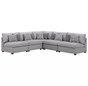 Cambria Gray 5 Piece Modular Sectional