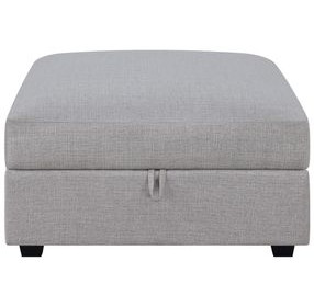 Cambria Grey Storage Ottoman
