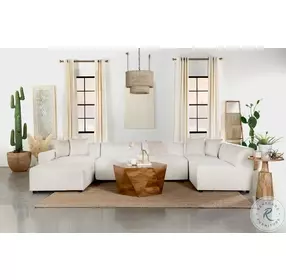 Freddie Pearl Performance Fabric Modular Sectional