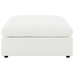 Raleigh Ivory Performance Fabric Ottoman