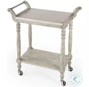 Danielle Rustic Gray 30" Rectangular 2 Tier Bar Cart
