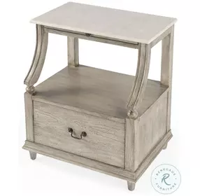 Danielle Rustic Gray Nightstand