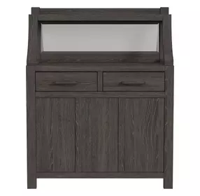 Flex Reclaimed Chevron Server and Hutch with USB Charging