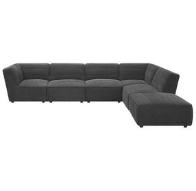 Sunny Dark Charcoal 6 Piece Sectional