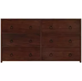 Lark Medium Brown 60" Rectangular 6 Drawer Dresser