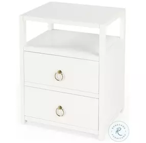 Lark White Nightstand