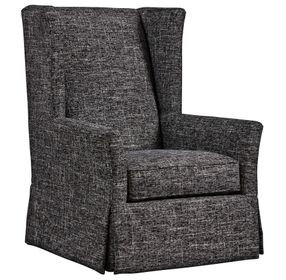 El Moro Black Upholstered Moro Swivel Chair