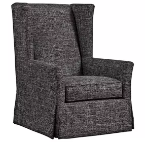 El Moro Black Upholstered Moro Swivel Chair