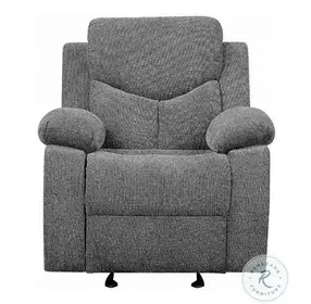 Kalen Gray Chenille Glider Recliner