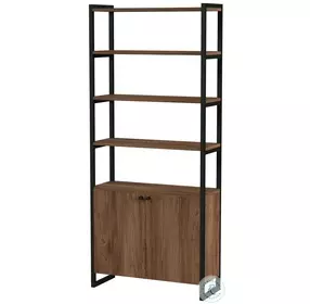 Drake Brown And Black 2 Door Bookcase