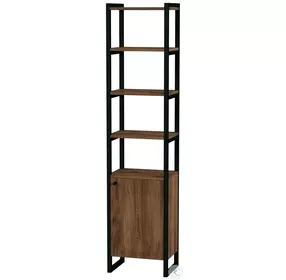 Drake Brown And Black 1 Door Bookcase