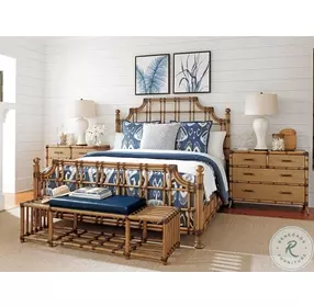 Twin Palms St. Kitts Rattan Poster Bedroom Set