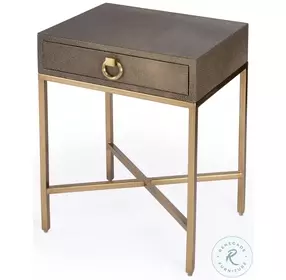 Sullia Gold Cosmopolitan One Drawer End Table