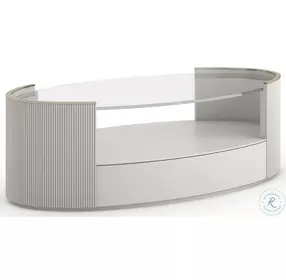 Love Matte Pearl Oval Cocktail Table