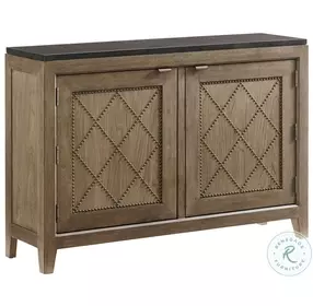Cypress Point Stained Travertine And Natural Driftwood Gray Emerson Hall Chest