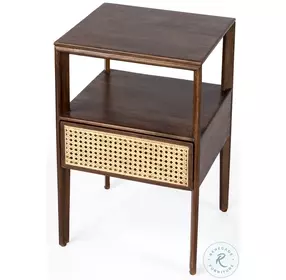 Butler Loft Vardo Distressed Multi 1 Drawer Cane Nightstand