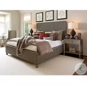 Cypress Point Weathered Driftwood Isle Woven Panel Bedroom Set