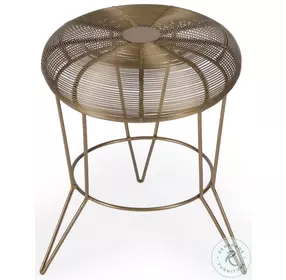 Allen Antique Gold Decorative Wire Accent Table