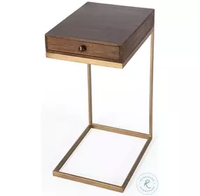 Butler Loft Alec Distressed Natural 1 Drawer C Shaped End Table