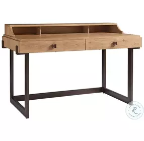 Los Altos Natural Oak Stain And Aged Bronze Kendelston Writing Desk