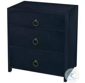 Lark Navy Blue 3 Drawer 25" Nightstand